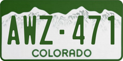 CO license plate AWZ471