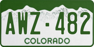 CO license plate AWZ482