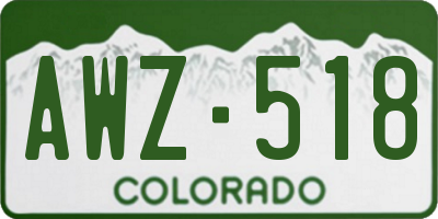 CO license plate AWZ518