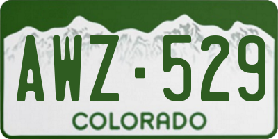 CO license plate AWZ529