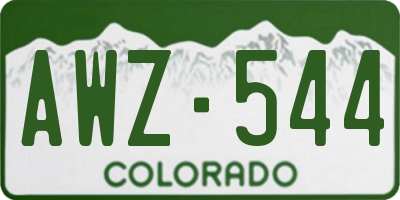 CO license plate AWZ544