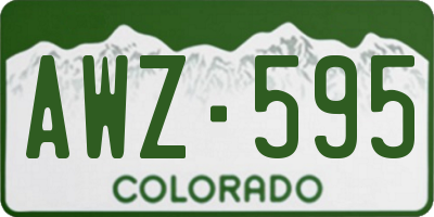 CO license plate AWZ595