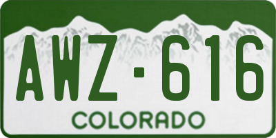 CO license plate AWZ616