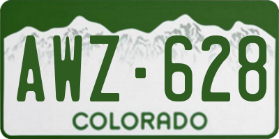CO license plate AWZ628