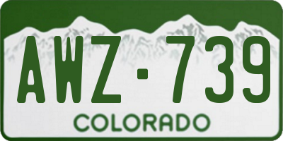 CO license plate AWZ739