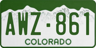CO license plate AWZ861