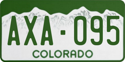 CO license plate AXA095