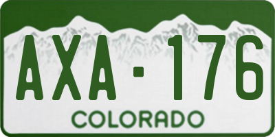 CO license plate AXA176