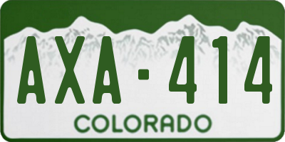 CO license plate AXA414