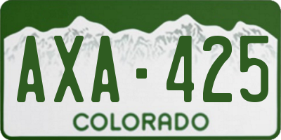 CO license plate AXA425