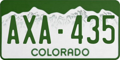 CO license plate AXA435