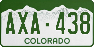 CO license plate AXA438