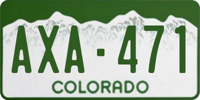 CO license plate AXA471