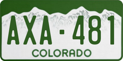 CO license plate AXA481