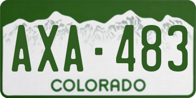 CO license plate AXA483