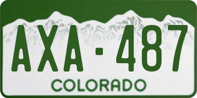 CO license plate AXA487