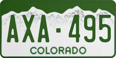 CO license plate AXA495