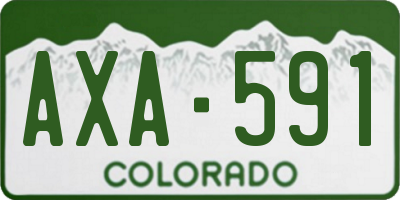 CO license plate AXA591