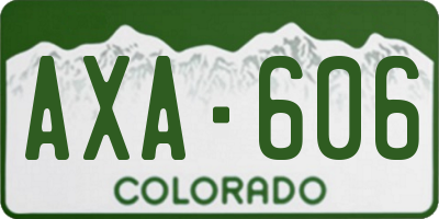 CO license plate AXA606