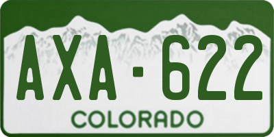 CO license plate AXA622