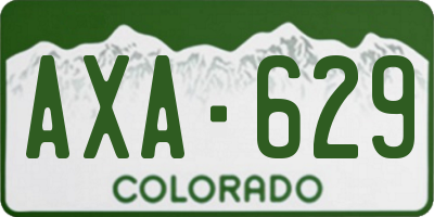 CO license plate AXA629