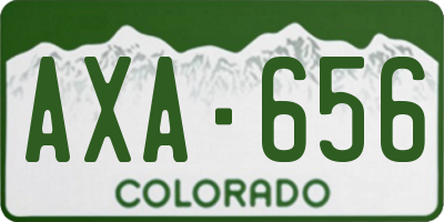 CO license plate AXA656
