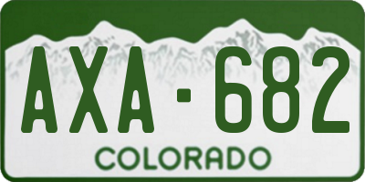 CO license plate AXA682
