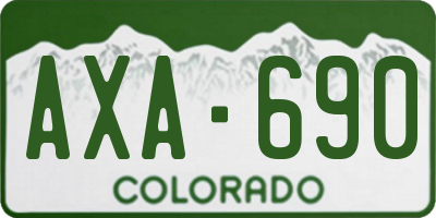 CO license plate AXA690