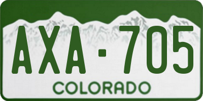 CO license plate AXA705