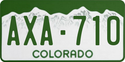 CO license plate AXA710