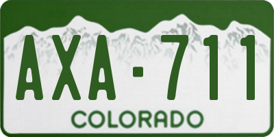 CO license plate AXA711