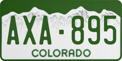 CO license plate AXA895
