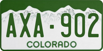 CO license plate AXA902