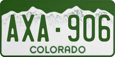 CO license plate AXA906