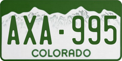 CO license plate AXA995