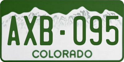 CO license plate AXB095