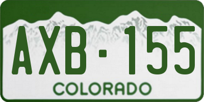 CO license plate AXB155