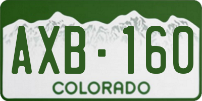 CO license plate AXB160