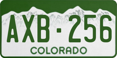 CO license plate AXB256