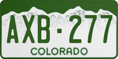 CO license plate AXB277
