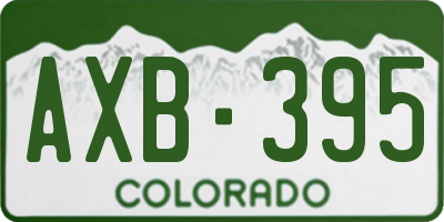 CO license plate AXB395