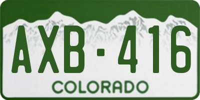 CO license plate AXB416