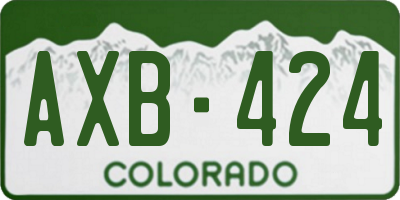 CO license plate AXB424