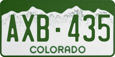 CO license plate AXB435