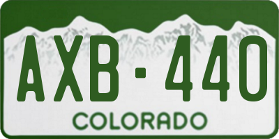 CO license plate AXB440