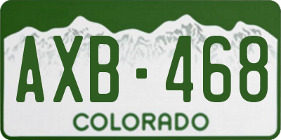 CO license plate AXB468