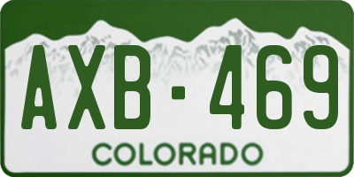 CO license plate AXB469