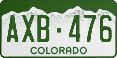CO license plate AXB476