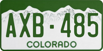 CO license plate AXB485