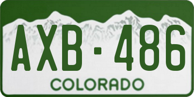 CO license plate AXB486